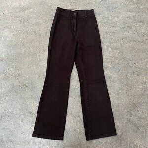 Aritzia Wilfred Free Black Denim Bootcut High-Waist Jean | Size 00